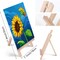 Paint and Sip Kit for Adults & Kids – 8x10 Inch Pre Drawn Sunflower Canvas Painting Set with Easel, 8 Acrylic Colors, 3 Brushes & Palette – DIY Art Party Supplies